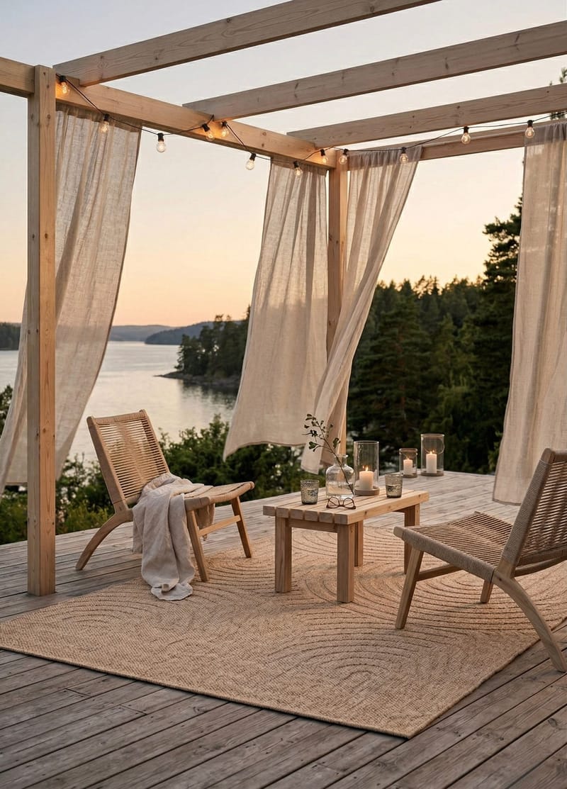 Maskinvevd teppe KM Home Capri Zen 160x230 cm Jute - jute - Tekstiler & tepper - Teppe & matte - Utendørs tepper