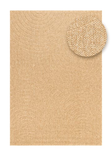 Maskinvevd teppe KM Home Capri Zen 160x230 cm Jute - jute - Tekstiler & tepper - Teppe & matte - Utendørs tepper