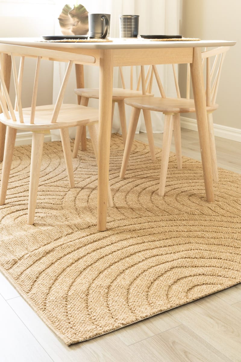 Maskinvevd teppe KM Home Capri Zen 160x230 cm Jute - jute - Tekstiler & tepper - Teppe & matte - Utendørs tepper