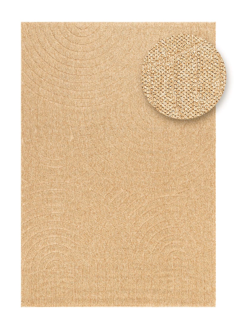 Maskinvevd teppe KM Home Capri Zen 240x340 cm Jute - jute - Tekstiler & tepper - Teppe & matte - Utendørs tepper