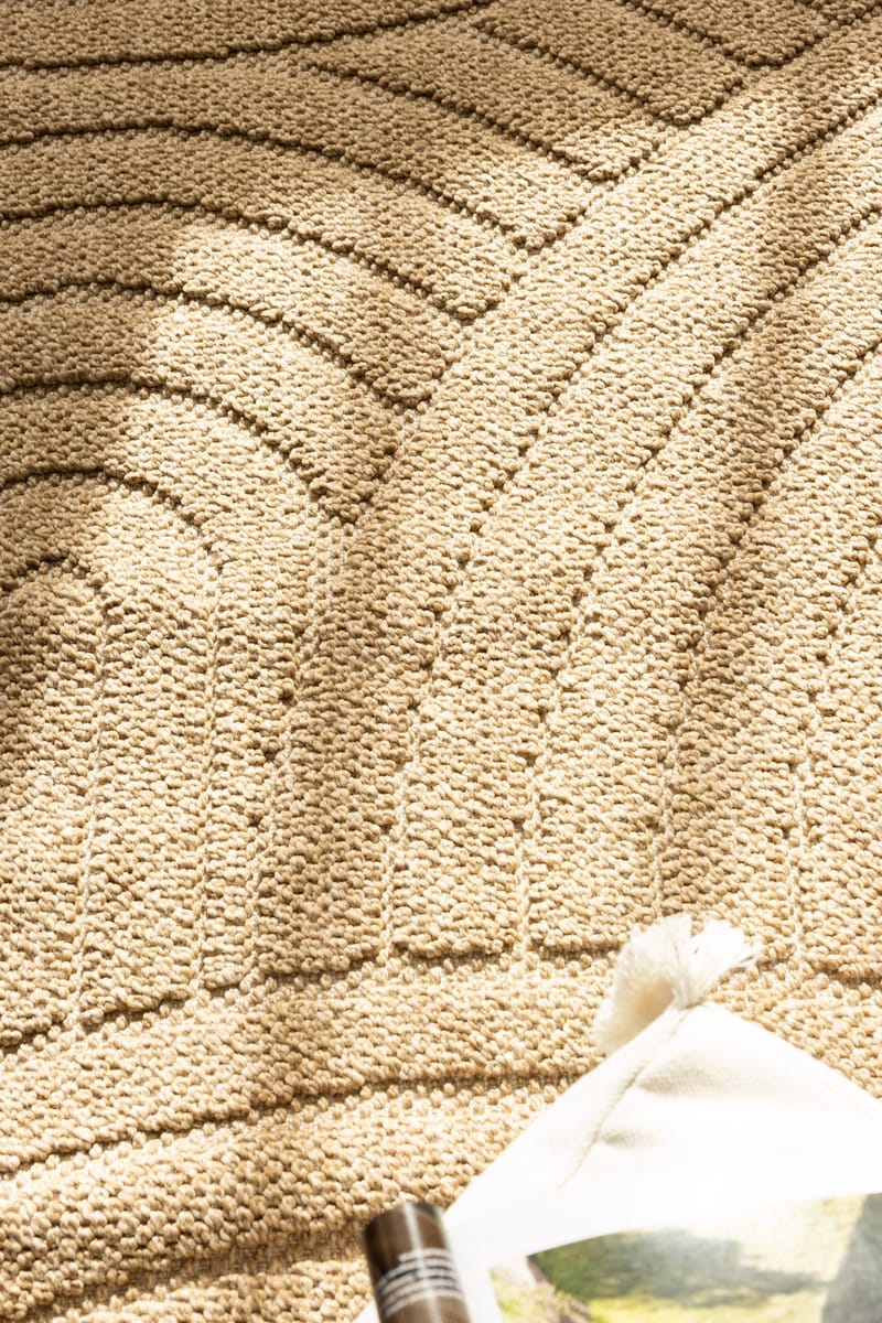 Maskinvevd teppe KM Home Capri Zen 80x150 cm Jute - Jute - Tekstiler & tepper - Teppe & matte - Utendørs tepper
