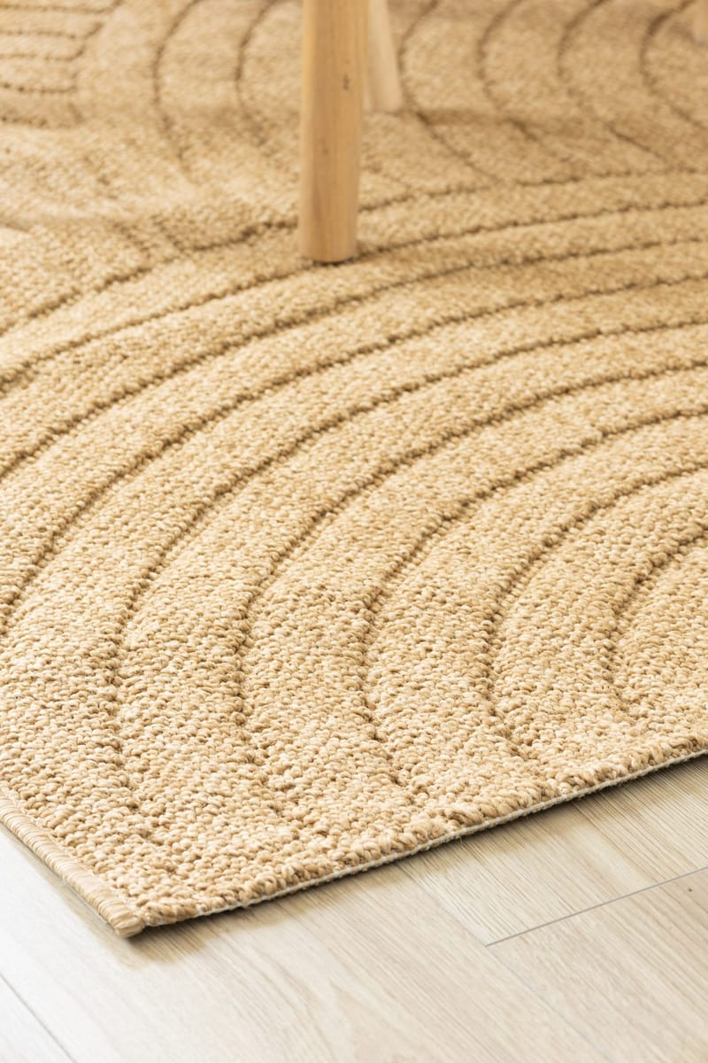 Maskinvevd teppe KM Home Capri Zen 80x250 cm Jute - jute - Tekstiler & tepper - Teppe & matte - Utendørs tepper