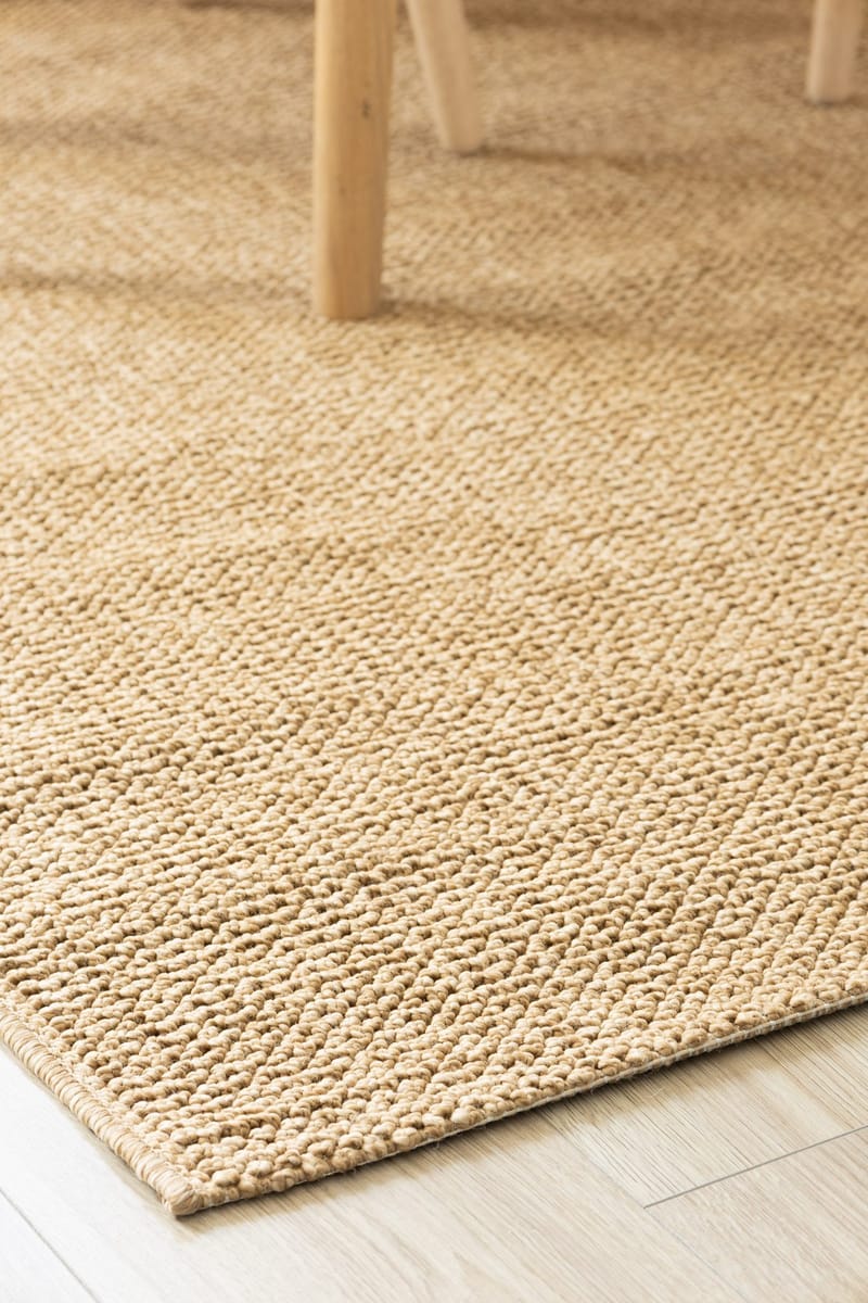 Maskinvevd teppe KM Home Capri Plain 80x250 cm Jute - jute - Tekstiler & tepper - Teppe & matte - Utendørs tepper