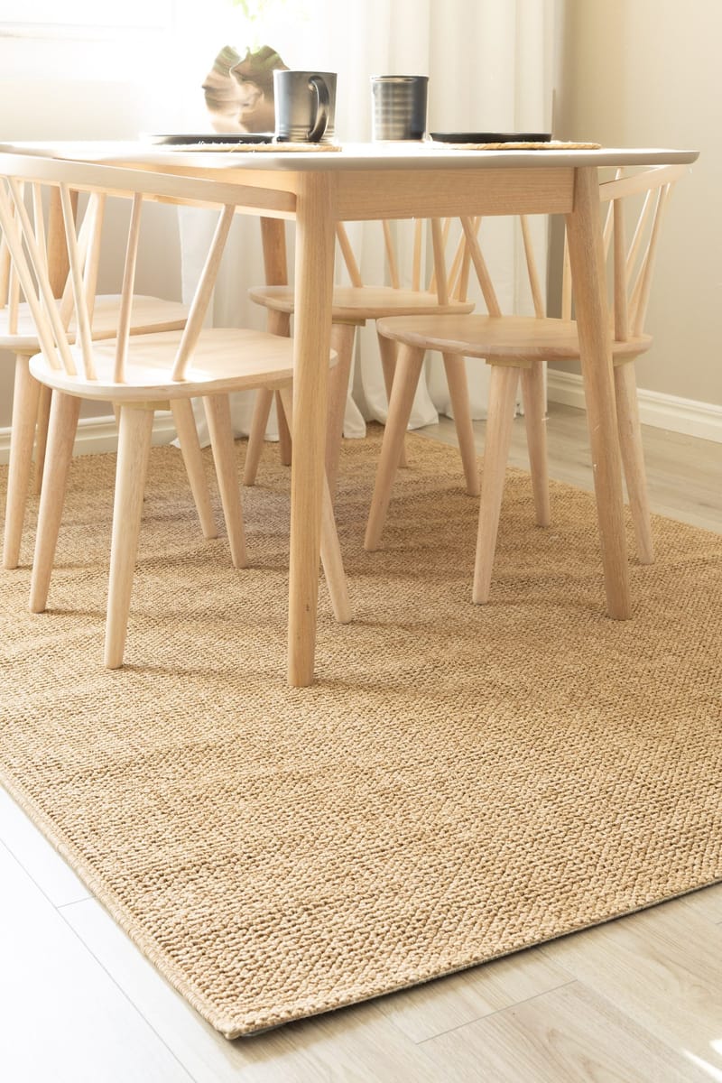 Maskinvevd teppe KM Home Capri Plain 200x290 cm Jute - jute - Tekstiler & tepper - Teppe & matte - Utendørs tepper