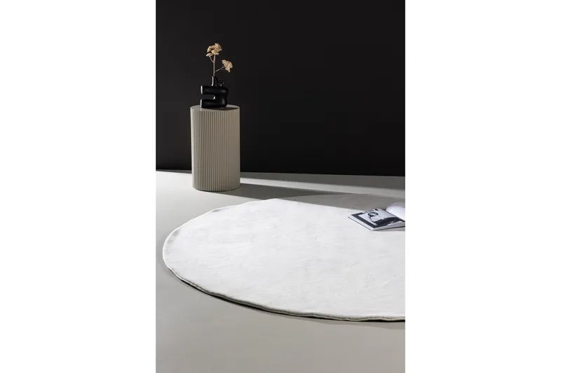 Nixie Plastmatte 200 cm Rund - Hvid - Tekstiler & tepper - Teppe & matte - Utendørs tepper - Plasttepper