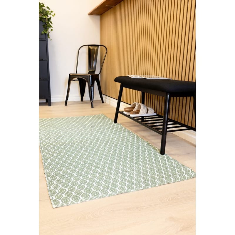 Plastteppe Hilma Link - 150x220 cm, Grønn - Tekstiler & tepper - Teppe & matte - Utendørs tepper - Plasttepper