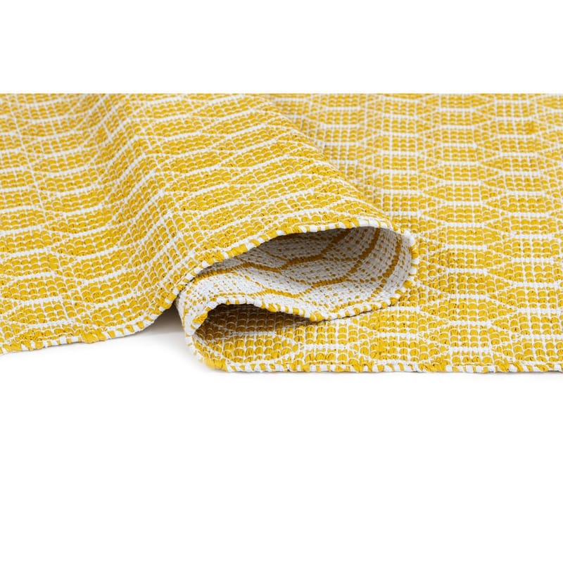 Plastteppe Hilma Link - 150x220 cm, Gul - Tekstiler & tepper - Teppe & matte - Utendørs tepper - Plasttepper