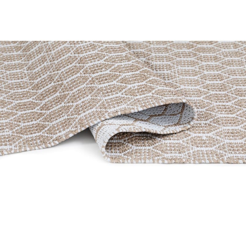 Plastteppe Hilma Link - 150x220 cm, Lin - Tekstiler & tepper - Teppe & matte - Utendørs tepper - Plasttepper