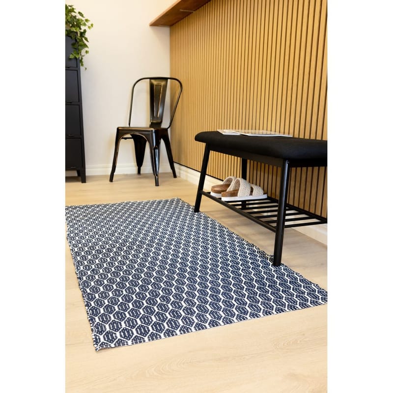 Plastteppe Hilma Link - 70x150 cm, Blå - Tekstiler & tepper - Teppe & matte - Utendørs tepper - Plasttepper