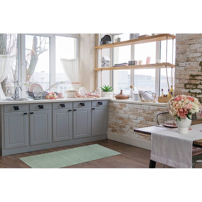 Plastteppe Hilma Link - 70x200 cm, Grønn - Tekstiler & tepper - Teppe & matte - Utendørs tepper - Plasttepper