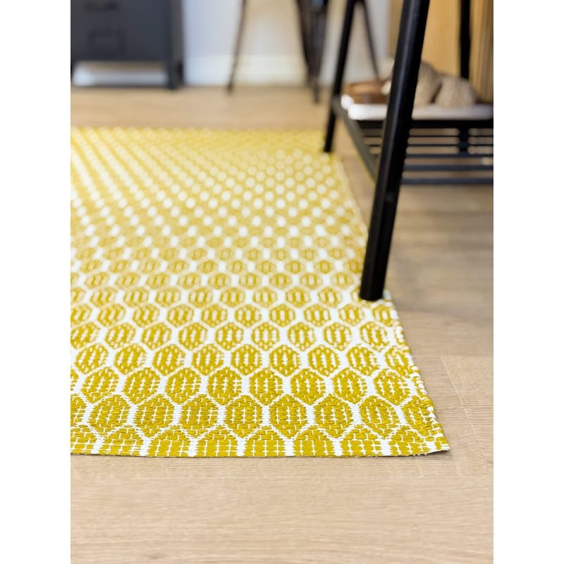Plastteppe Hilma Link - 70x200 cm, Gul - Tekstiler & tepper - Teppe & matte - Utendørs tepper - Plasttepper