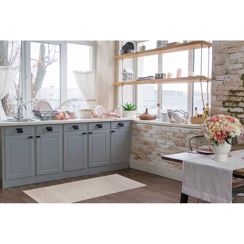 Plastteppe Hilma Link - 70x200 cm, Lin - Tekstiler & tepper - Teppe & matte - Utendørs tepper - Plasttepper