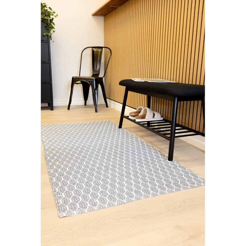 Plastteppe Hilma Link - 70x300 cm, Grå - Tekstiler & tepper - Teppe & matte - Utendørs tepper - Plasttepper