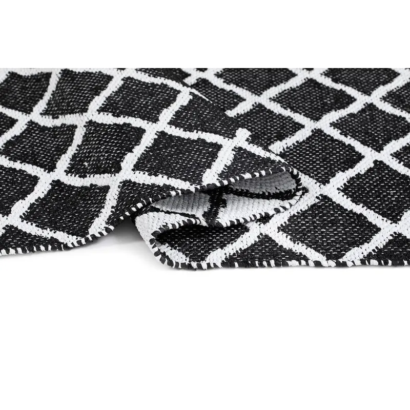 Plastteppe Hilma Wave - 150x220 cm, Svart - Tekstiler & tepper - Teppe & matte - Utendørs tepper - Plasttepper