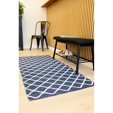 Plastteppe Hilma Wave - 70x150 cm, Blå - Tekstiler & tepper - Teppe & matte - Utendørs tepper - Plasttepper