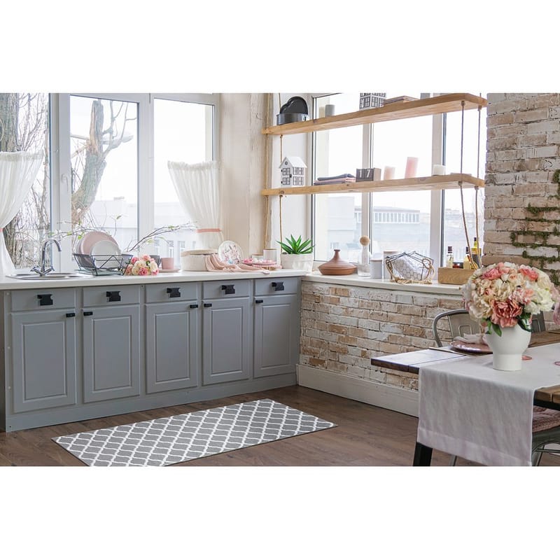 Plastteppe Hilma Wave - 70x150 cm, Grå - Tekstiler & tepper - Teppe & matte - Moderne matte - Wiltontepper