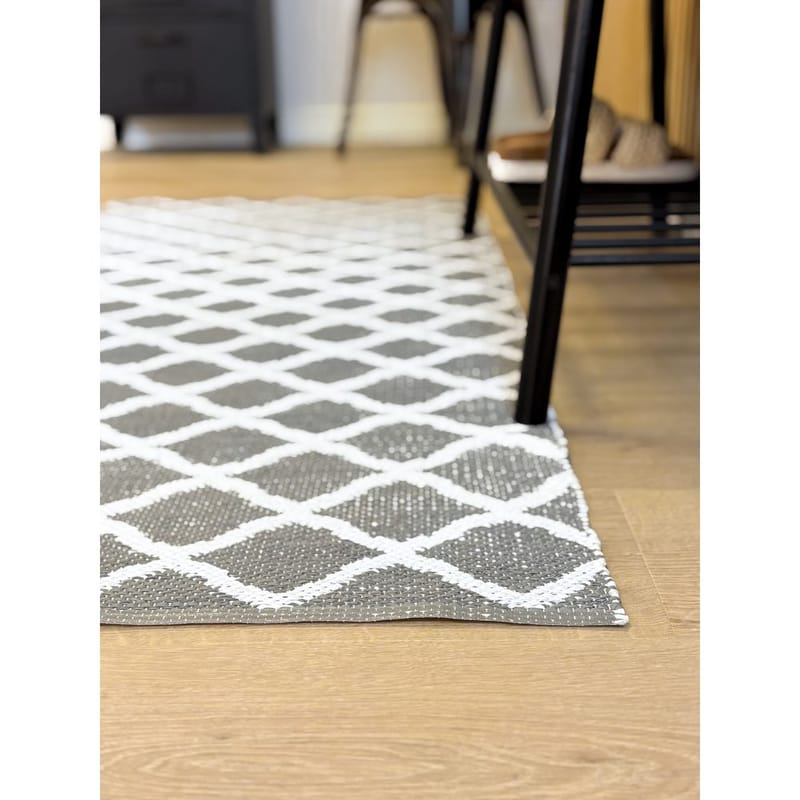 Plastteppe Hilma Wave - 70x150 cm, Grå - Tekstiler & tepper - Teppe & matte - Moderne matte - Wiltontepper