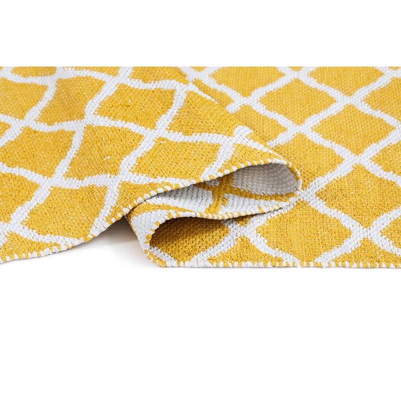 Plastteppe Hilma Wave - 70x150 cm, Gul - Tekstiler & tepper - Teppe & matte - Utendørs tepper - Plasttepper