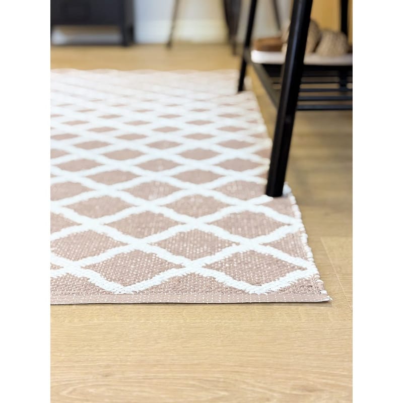 Plastteppe Hilma Wave - 70x150 cm, Rosa - Tekstiler & tepper - Teppe & matte - Utendørs tepper - Plasttepper