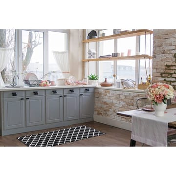 Plastteppe Hilma Wave - 70x150 cm, Svart - Tekstiler & tepper - Teppe & matte - Utendørs tepper - Plasttepper