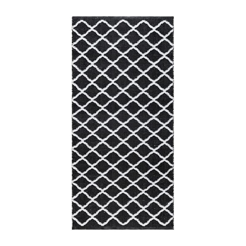 Plastteppe Hilma Wave, 70x150 cm, Svart