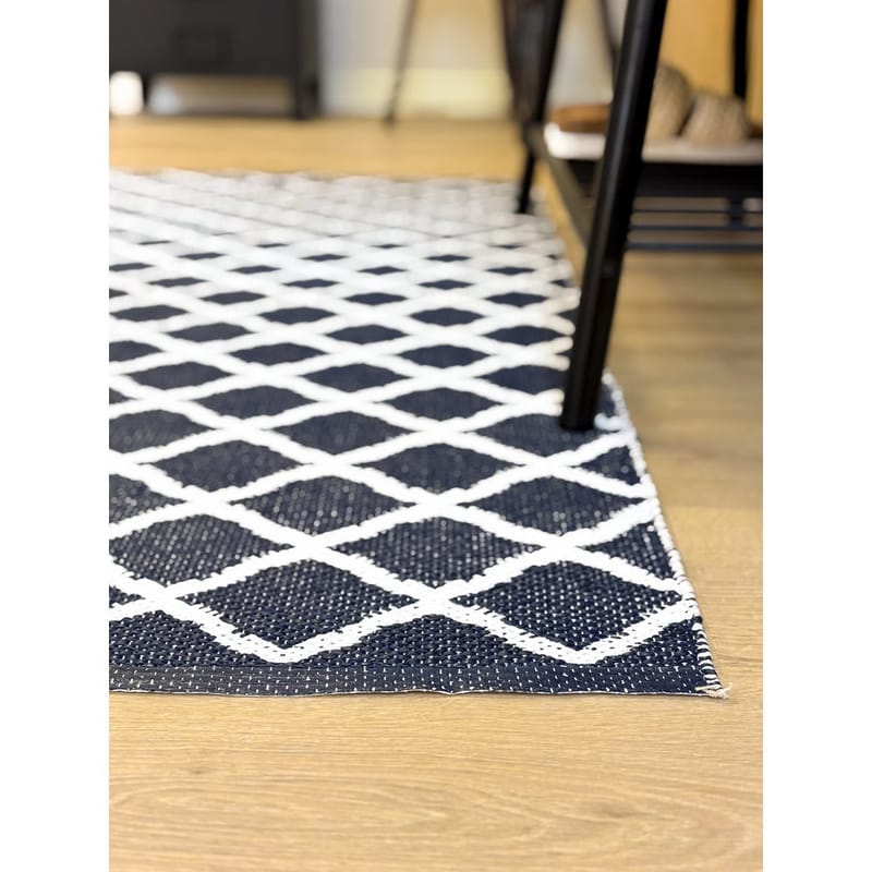 Plastteppe Hilma Wave - 70x200 cm, Blå - Tekstiler & tepper - Teppe & matte - Utendørs tepper - Plasttepper