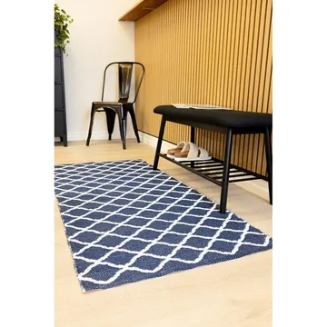 Plastteppe Hilma Wave - 70x200 cm, Blå - Tekstiler & tepper - Teppe & matte - Utendørs tepper - Plasttepper