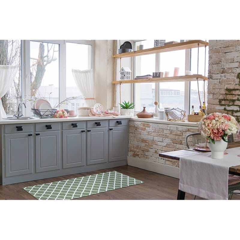 Plastteppe Hilma Wave - 70x200 cm, Grønn - Tekstiler & tepper - Teppe & matte - Utendørs tepper - Plasttepper