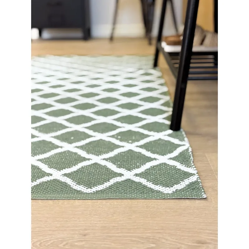 Plastteppe Hilma Wave - 70x200 cm, Grønn - Tekstiler & tepper - Teppe & matte - Moderne matte - Wiltontepper