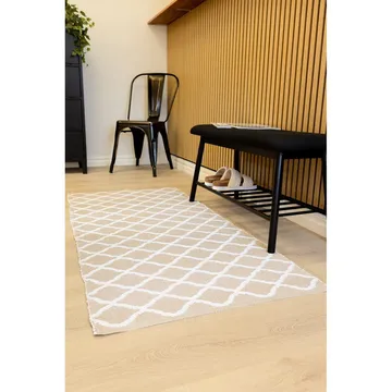 Plastteppe Hilma Wave - 70x200 cm, Lin - Tekstiler & tepper - Teppe & matte - Utendørs tepper - Plasttepper