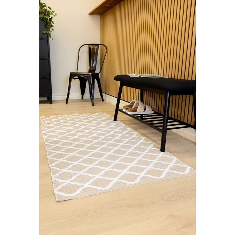 Plastteppe Hilma Wave - 70x200 cm, Lin - Tekstiler & tepper - Teppe & matte - Utendørs tepper - Plasttepper