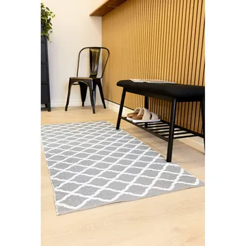 Plastteppe Hilma Wave - 70x250 cm, Grå - Tekstiler & tepper - Teppe & matte - Utendørs tepper - Plasttepper