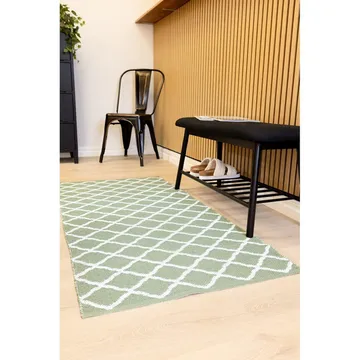 Plastteppe Hilma Wave - 70x250 cm, Grønn - Tekstiler & tepper - Teppe & matte - Moderne matte - Wiltontepper
