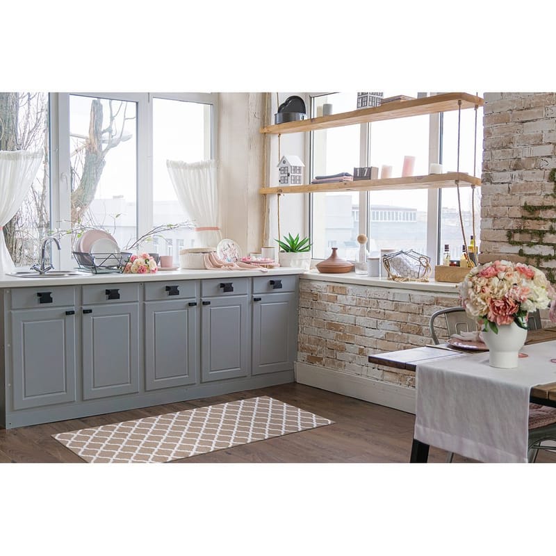 Plastteppe Hilma Wave - 70x250 cm, Lin - Tekstiler & tepper - Teppe & matte - Utendørs tepper - Plasttepper