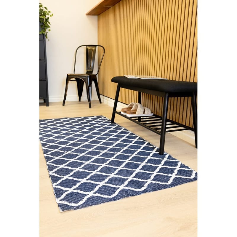 Plastteppe Hilma Wave - 70x300 cm, Blå - Tekstiler & tepper - Teppe & matte - Utendørs tepper - Plasttepper