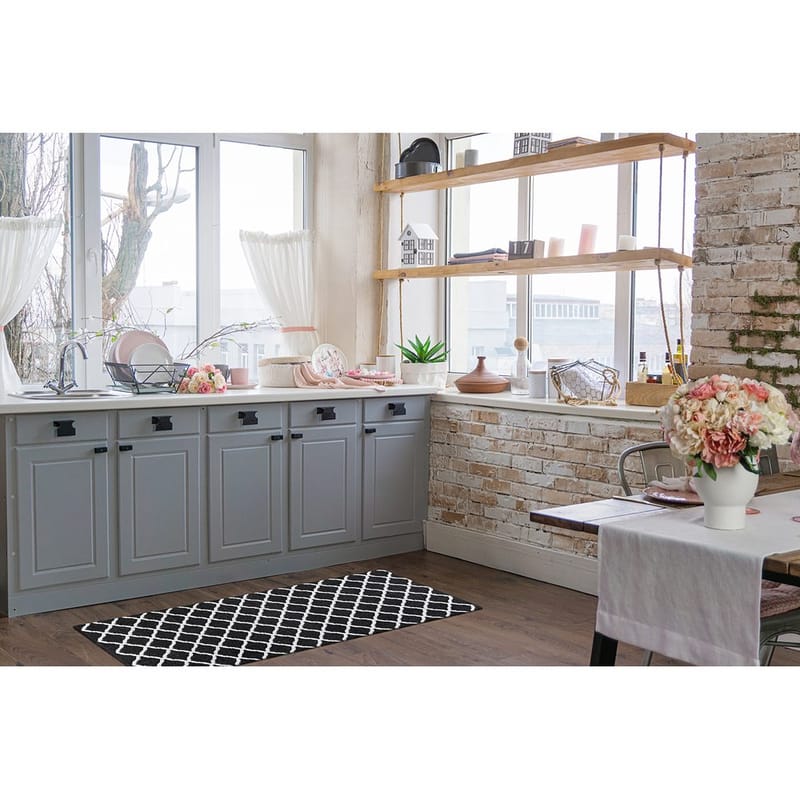 Plastteppe Hilma Wave - 70x300 cm, Svart - Tekstiler & tepper - Teppe & matte - Utendørs tepper - Plasttepper