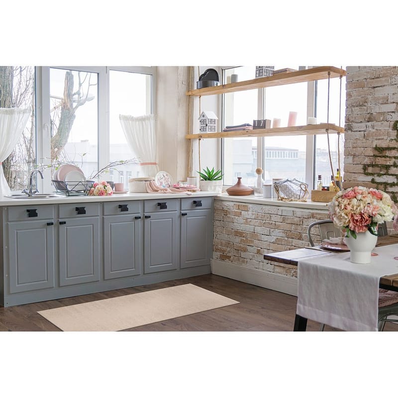 Plastteppe Hilma Plain - 150x220 cm, Lin - Tekstiler & tepper - Teppe & matte - Utendørs tepper - Plasttepper