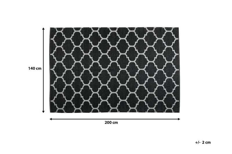 Aladana Matte 140 | 200 cm - Svart - Tekstiler & tepper - Teppe & matte - Utendørs tepper - Plasttepper
