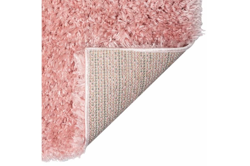 Flossteppe med høy luv rosa 160x230 cm 50 mm - Rosa - Plastmatte balkong - Plasttepper