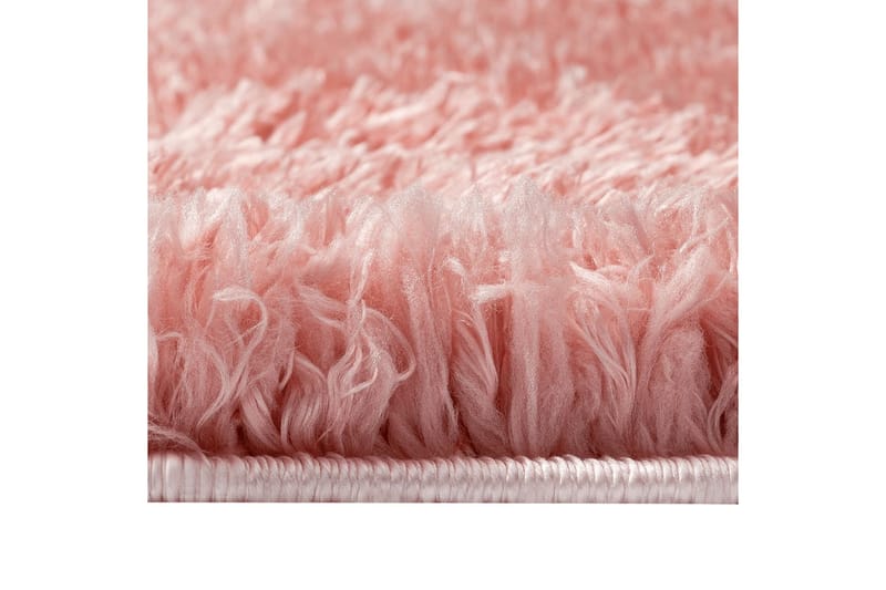 Flossteppe med høy luv rosa 160x230 cm 50 mm - Rosa - Plastmatte balkong - Plasttepper
