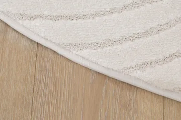 Maskinvevd teppe KM Home Genova Zen rund 120x120 cm Hvit - hvit - Tekstiler & tepper - Teppe & matte - Utendørs tepper - Plasttepper