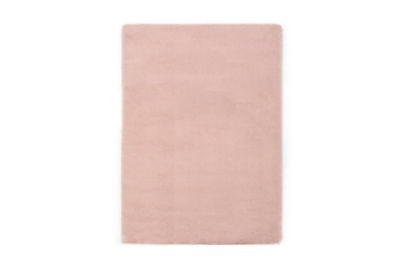Teppe 160x230 cm kunstig kaninskinn gammelrosa - Rosa - Plasttepper - Plastmatte balkong