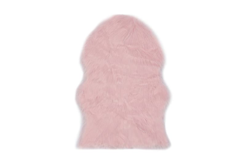 Teppe 60x90 cm kunstig saueskinn rosa - Rosa - Plasttepper - Plastmatte balkong
