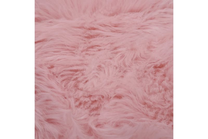 Teppe 60x90 cm kunstig saueskinn rosa - Rosa - Plastmatte balkong - Plasttepper