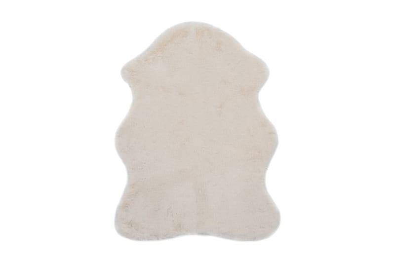 Teppe 65x95 cm kunstig kaninskinn krem - Krem - Plasttepper - Plastmatte balkong