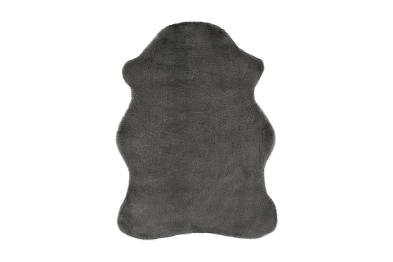 Teppe 65x95 cm kunstig kaninskinn mørkegrå - Grå - Plasttepper - Plastmatte balkong