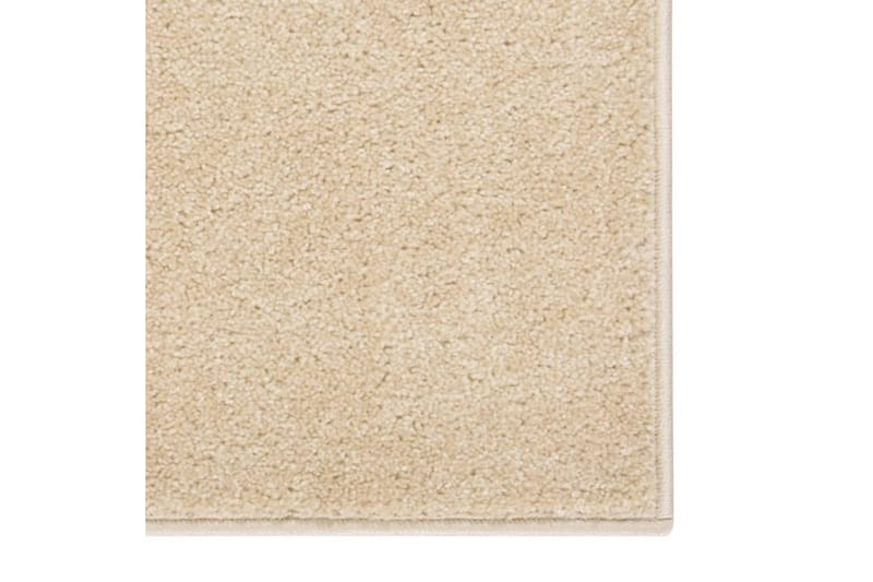 Teppe med kort luv 120x170 cm beige - Beige - Plastmatte balkong - Plasttepper