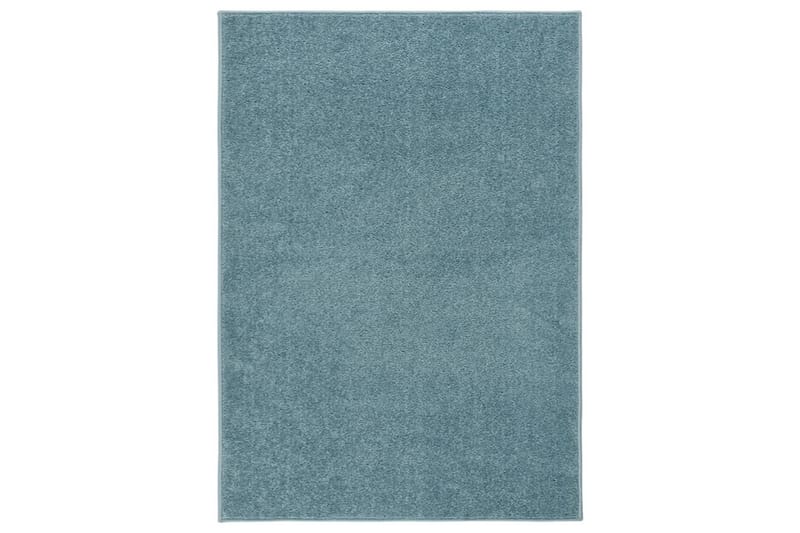 Teppe med kort luv 120x170 cm blå - Blå - Plastmatte balkong - Plasttepper