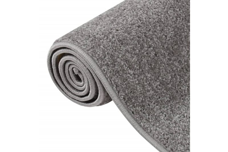 Teppe med kort luv 120x170 cm grå - Grå - Plastmatte balkong - Plasttepper