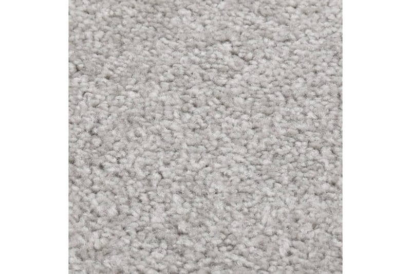Teppe med kort luv 120x170 cm lysegrå - Grå - Plastmatte balkong - Plasttepper